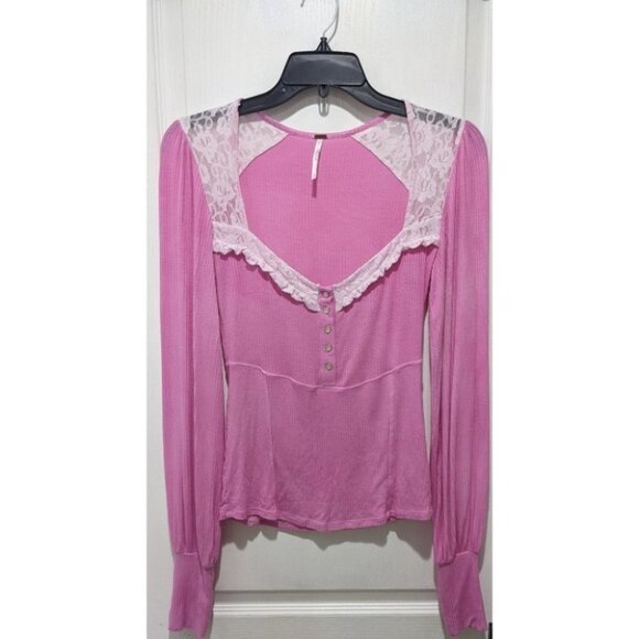 Free People | Kissin’ Kate Top In Pink - Picture 2 of 12